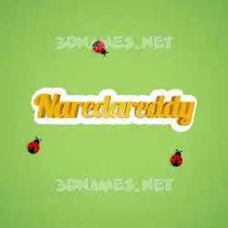 naredareddy in Ladybugs style - 3D name wallpaper