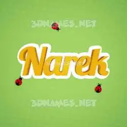 narek in Ladybugs style - 3D name wallpaper