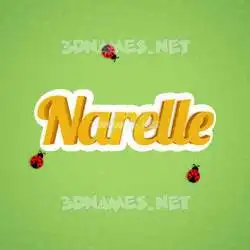 narelle in Ladybugs style - 3D name wallpaper