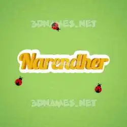 narendher in Ladybugs style - 3D name wallpaper