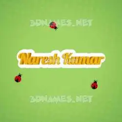 naresh kumar in Ladybugs style - 3D name wallpaper