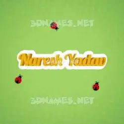 naresh yadav in Ladybugs style - 3D name wallpaper