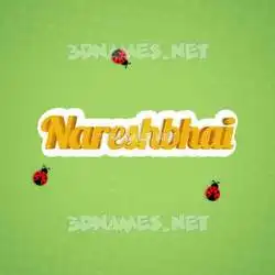 nareshbhai in Ladybugs style - 3D name wallpaper
