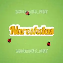 nareshdas in Ladybugs style - 3D name wallpaper