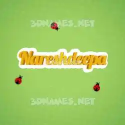 nareshdeepa in Ladybugs style - 3D name wallpaper