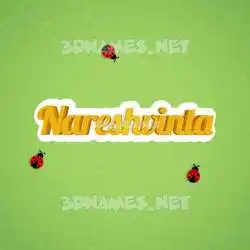 nareshvinta in Ladybugs style - 3D name wallpaper