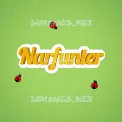 narfunter in Ladybugs style - 3D name wallpaper
