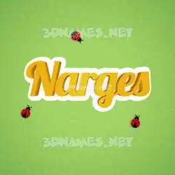 narges in Ladybugs style - 3D name wallpaper