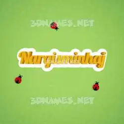 nargisminhaj in Ladybugs style - 3D name wallpaper