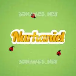 narhaniel in Ladybugs style - 3D name wallpaper