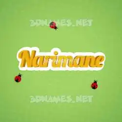 narimane in Ladybugs style - 3D name wallpaper