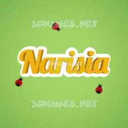 narisia in Ladybugs style - 3D name wallpaper