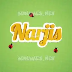 narjis in Ladybugs style - 3D name wallpaper