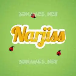 narjiss in Ladybugs style - 3D name wallpaper