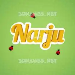 narju in Ladybugs style - 3D name wallpaper