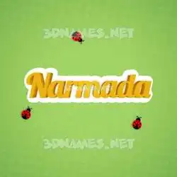 narmada in Ladybugs style - 3D name wallpaper