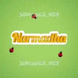 narmadha in Ladybugs style - 3D name wallpaper