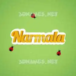 narmala in Ladybugs style - 3D name wallpaper