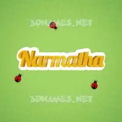narmatha in Ladybugs style - 3D name wallpaper