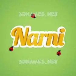 narni in Ladybugs style - 3D name wallpaper