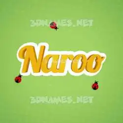 naroo in Ladybugs style - 3D name wallpaper
