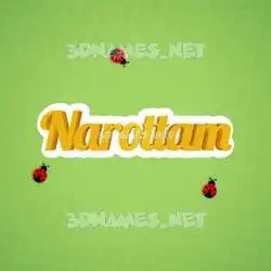narottam in Ladybugs style - 3D name wallpaper