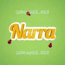 narra in Ladybugs style - 3D name wallpaper
