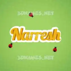 narresh in Ladybugs style - 3D name wallpaper