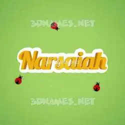 narsaiah in Ladybugs style - 3D name wallpaper