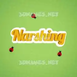 narshing in Ladybugs style - 3D name wallpaper