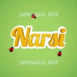 narsi in Ladybugs style - 3D name wallpaper