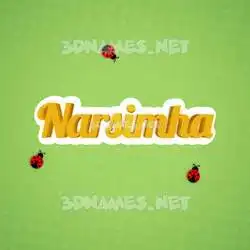 narsimha in Ladybugs style - 3D name wallpaper