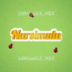 narsimulu in Ladybugs style - 3D name wallpaper
