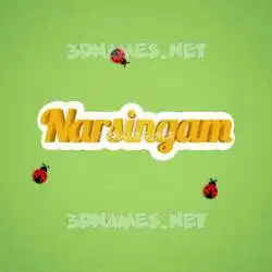 narsingam in Ladybugs style - 3D name wallpaper