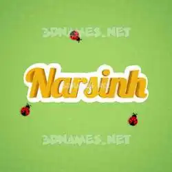 narsinh in Ladybugs style - 3D name wallpaper