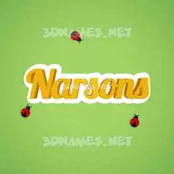 narsons in Ladybugs style - 3D name wallpaper