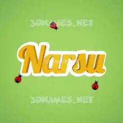 narsu in Ladybugs style - 3D name wallpaper