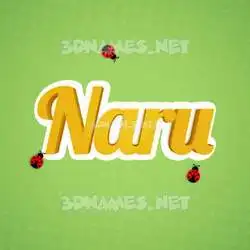 naru in Ladybugs style - 3D name wallpaper