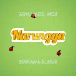 narungga in Ladybugs style - 3D name wallpaper