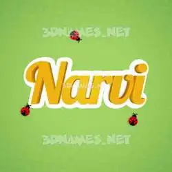 narvi in Ladybugs style - 3D name wallpaper