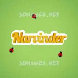 narvinder in Ladybugs style - 3D name wallpaper