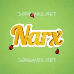 narx in Ladybugs style - 3D name wallpaper