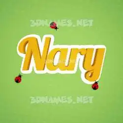 nary in Ladybugs style - 3D name wallpaper