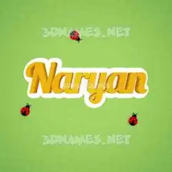 naryan in Ladybugs style - 3D name wallpaper