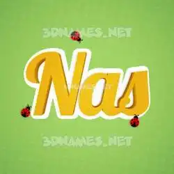 nas in Ladybugs style - 3D name wallpaper
