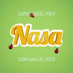 nasa in Ladybugs style - 3D name wallpaper