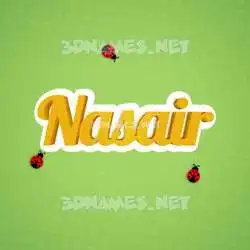 nasair in Ladybugs style - 3D name wallpaper