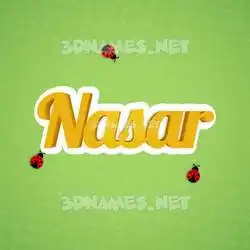 nasar in Ladybugs style - 3D name wallpaper