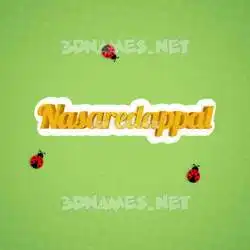 nasaredappal in Ladybugs style - 3D name wallpaper