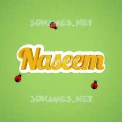 naseem in Ladybugs style - 3D name wallpaper